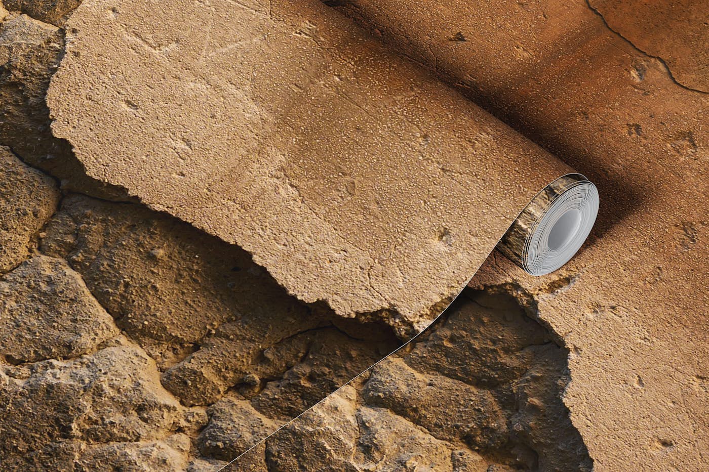 Rustic Stone Wall Napoli 2 - Yin Yang wallpaper roll