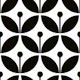 Graphic Scandi Floral Black and White