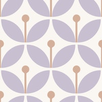 Graphic Scandi Floral Moody Lavender wallpaper