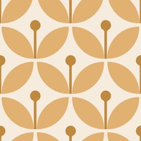 Graphic Scandi Floral Yellow wallpaper