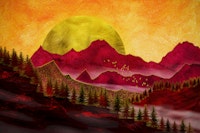 Over Red Mountains wallpaper