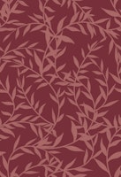 Leaf Branches in Burgundy Red wallpaper