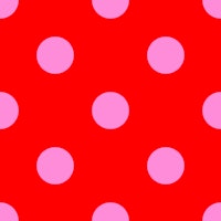 Polka Dot Pattern in Preppy Pink and Red behang