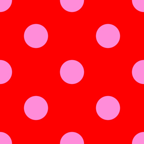 Polka Dot Pattern in Preppy Pink and Red