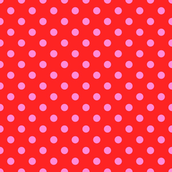 Preppy Pink and Red Polka Dot Pattern