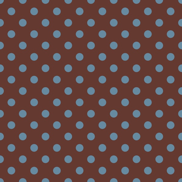 Polka Dot Brown and Blue Pattern