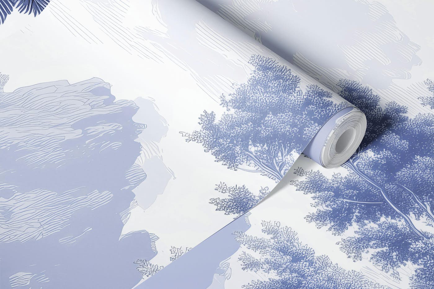 Monochrome Jungle Serenity wallpaper roll