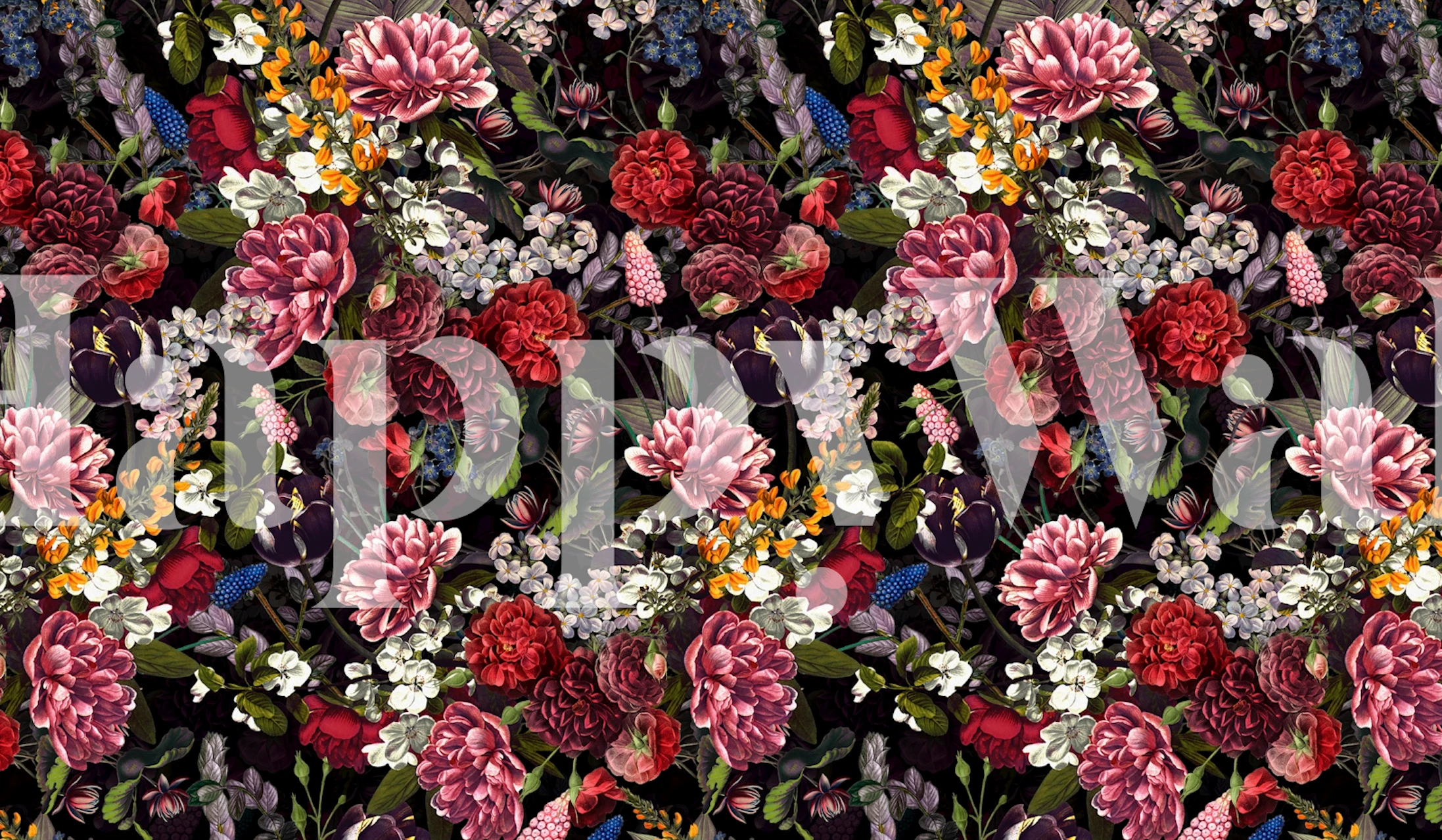 Floral wallpaper design in a stylish room