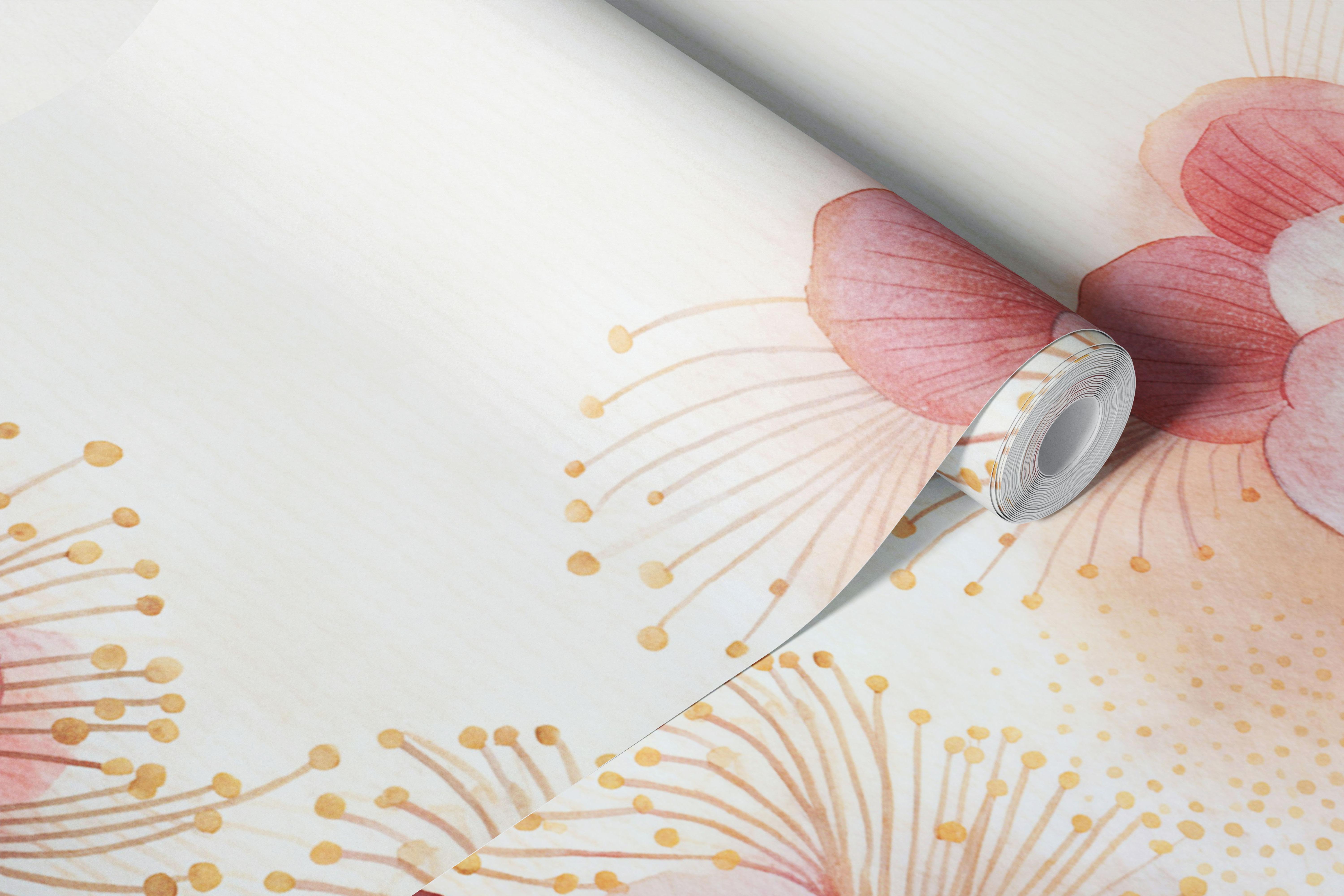 Cherry Bloom Harmony wallpaper in a room