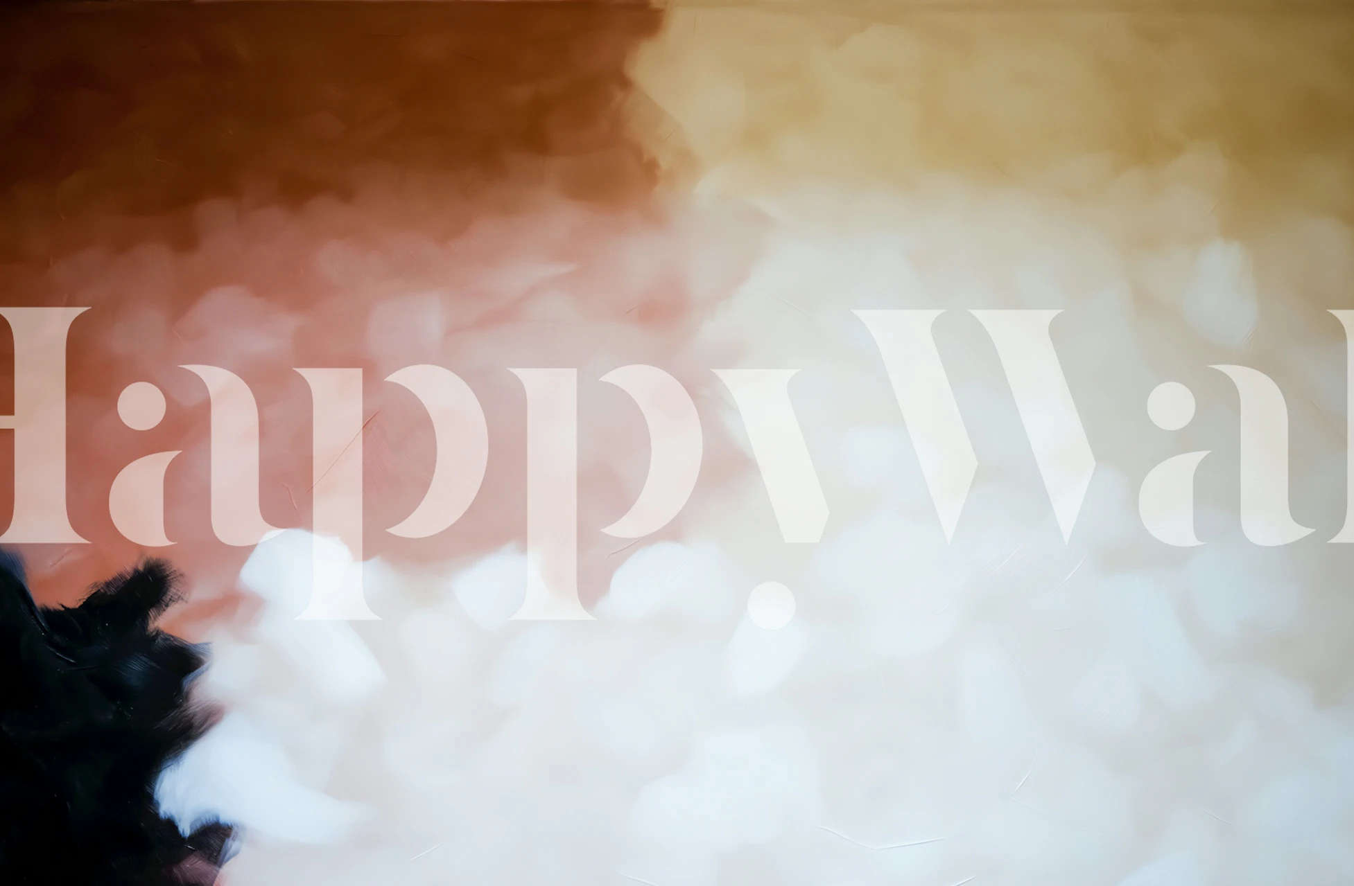 Papel de parede Soft Blush Dreamscape em um quarto