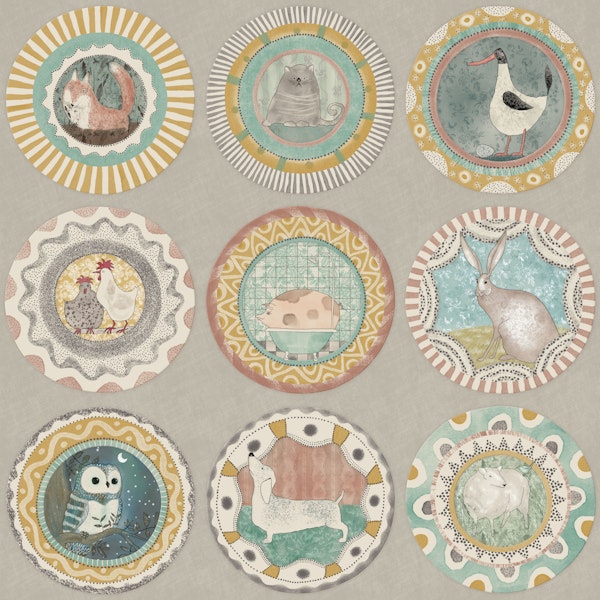 Whimsy Animal Plate Gallery Neutral