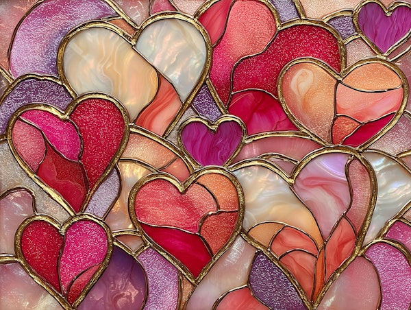 Romantic Heart Glass