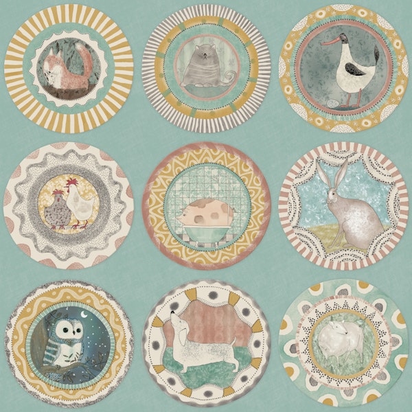 Whimsy Animal Plate Gallery Mint