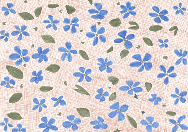 Floral Harmony in Blue