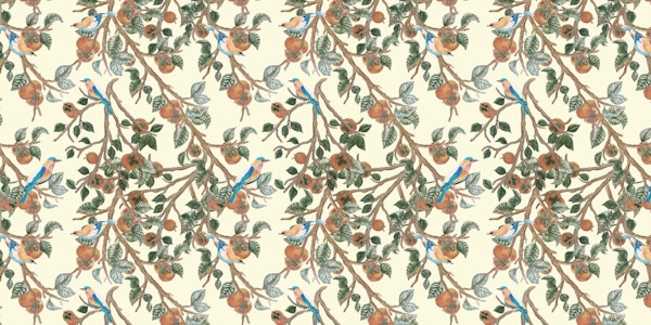 Persimmons and Indian Rollers Original Print