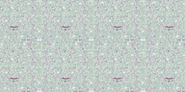 Bee Eaters in Teal Mural