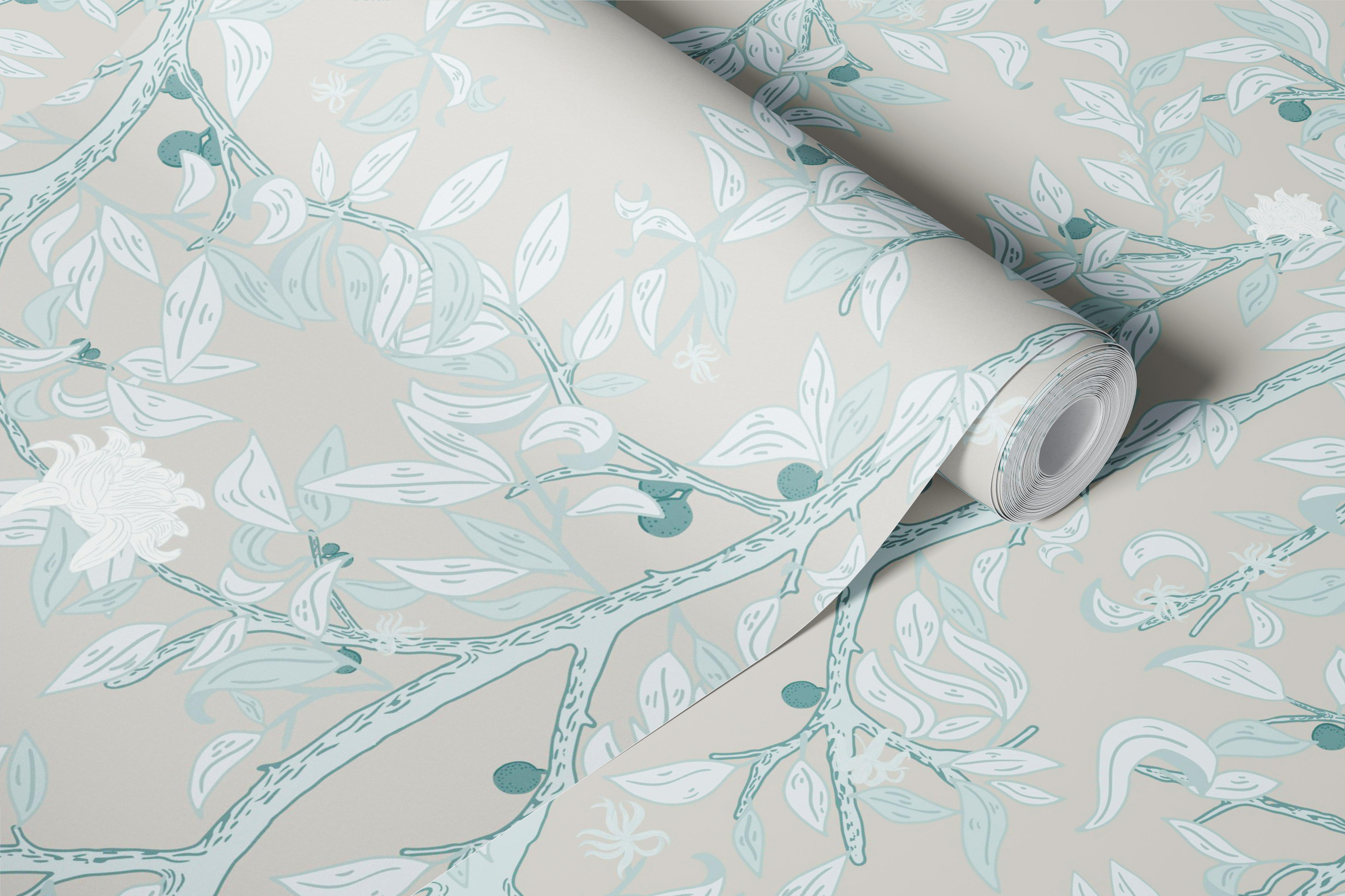 Bee Eaters in Grey wallpaper decor