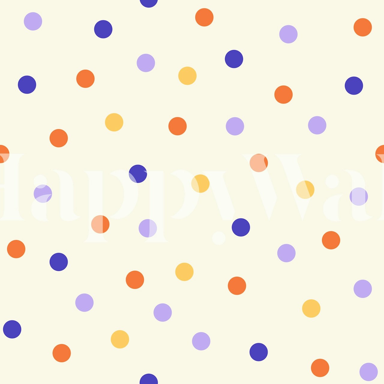 Colorful dots wallpaper in a room