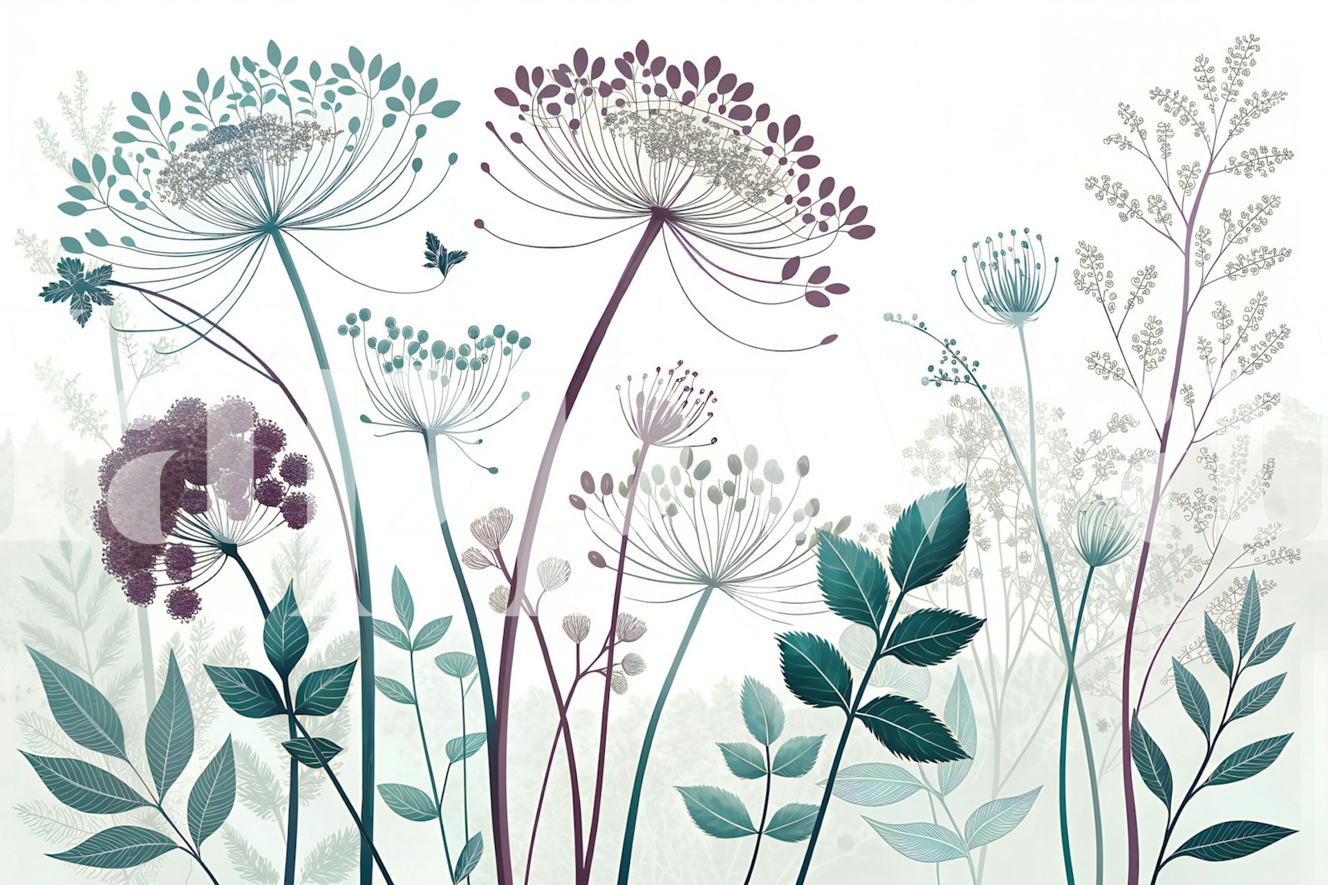 Meadow Blooms tapet i et rum