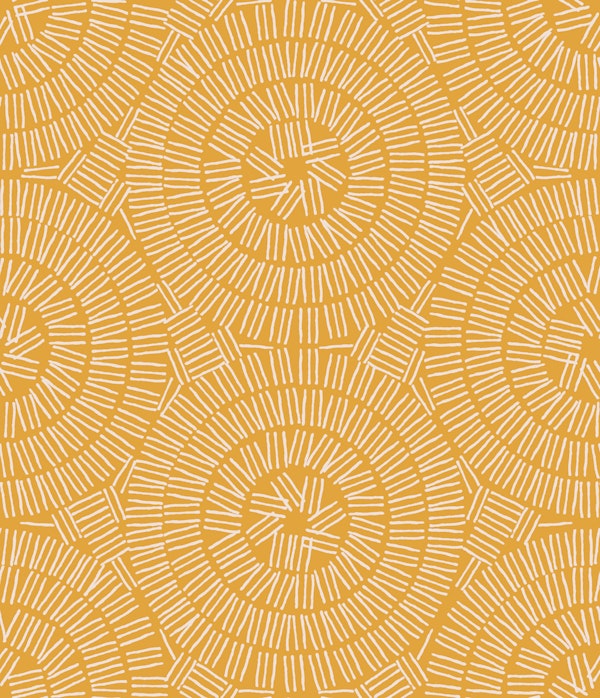 Boho Line Circles Rustic Shapes Gold Ochre
