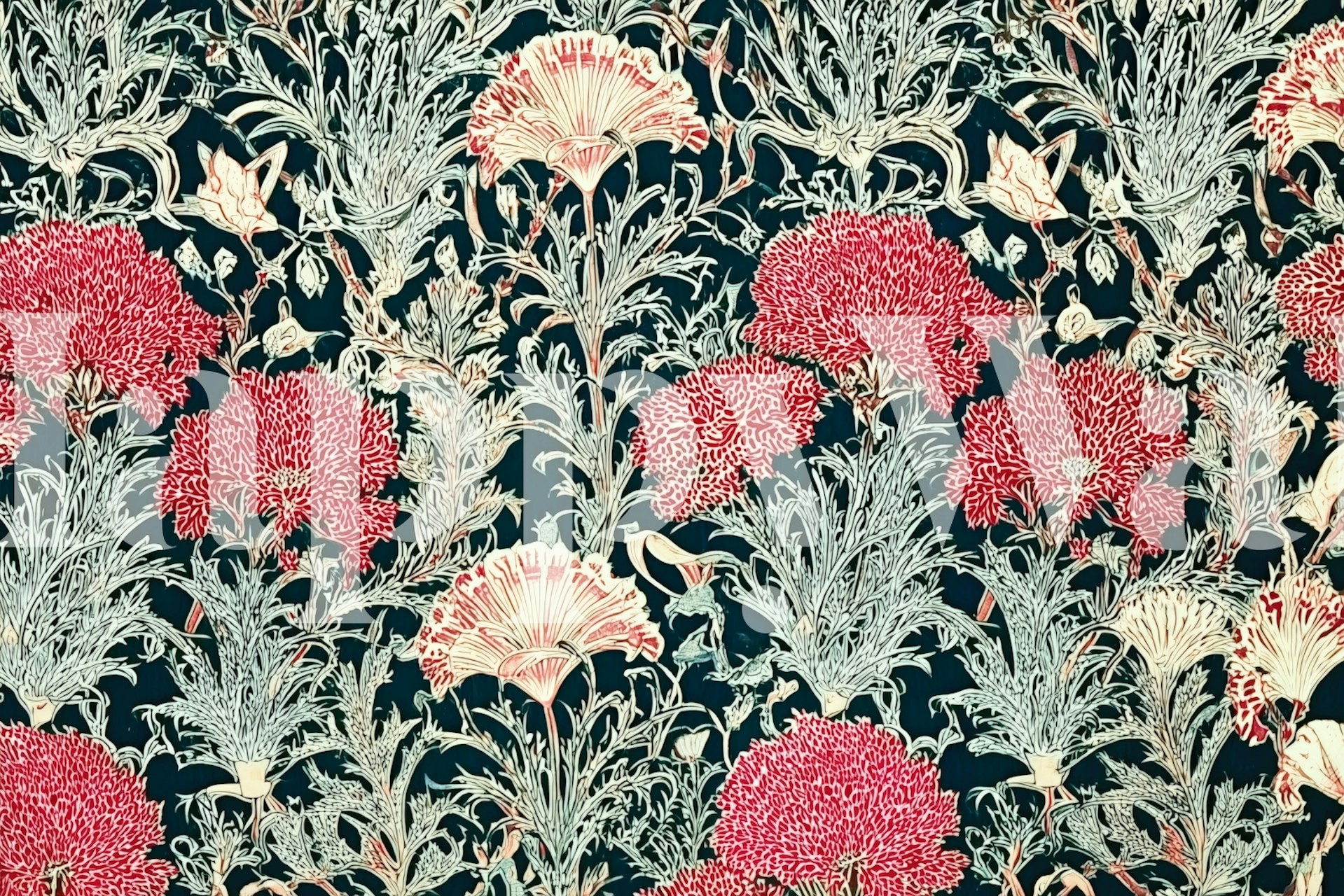 Floral elegance wallpaper in a room