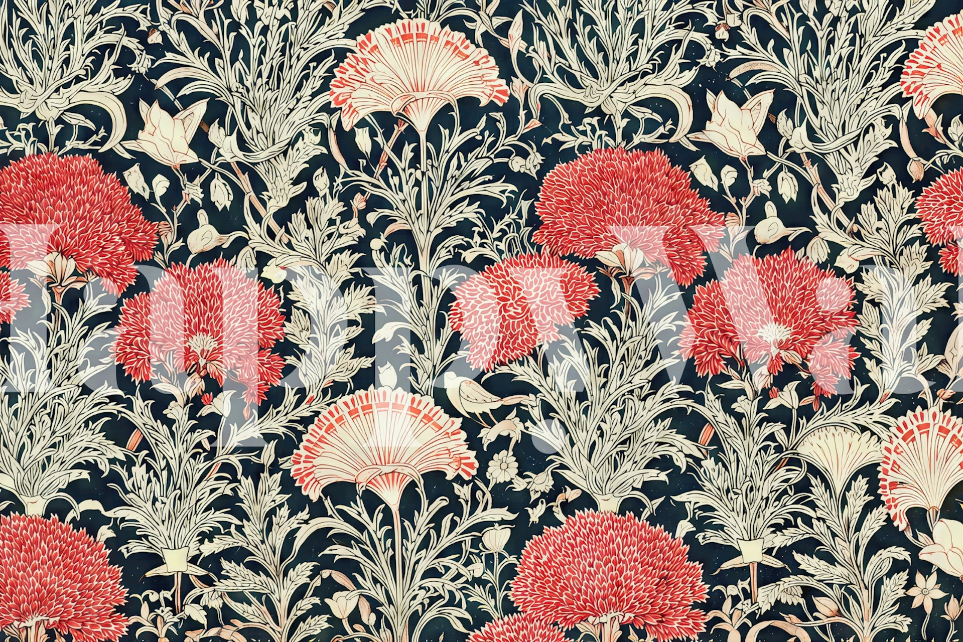 Floral elegance wallpaper huoneessa