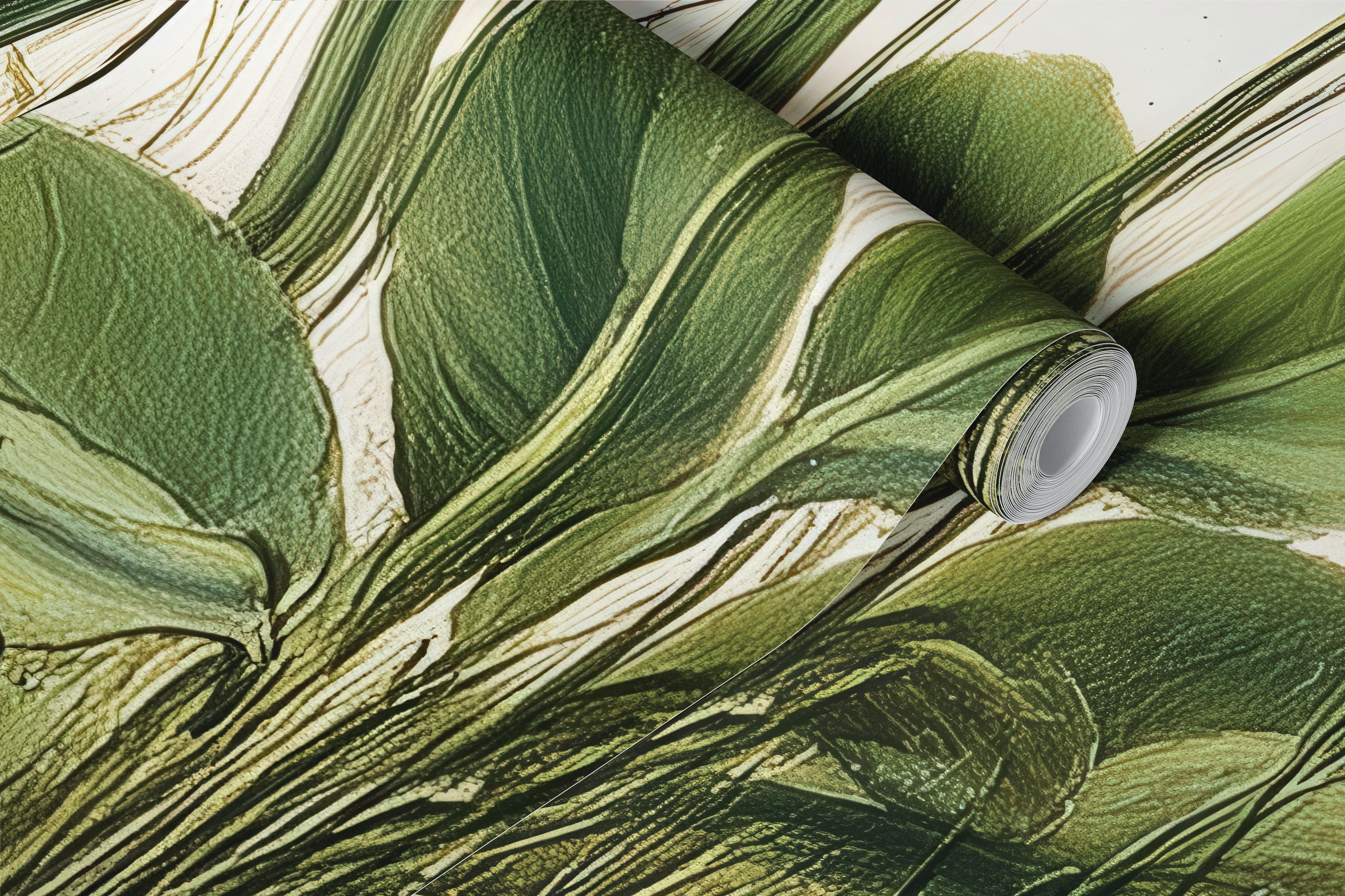 Lake Water Garden wallpaper in a room setting