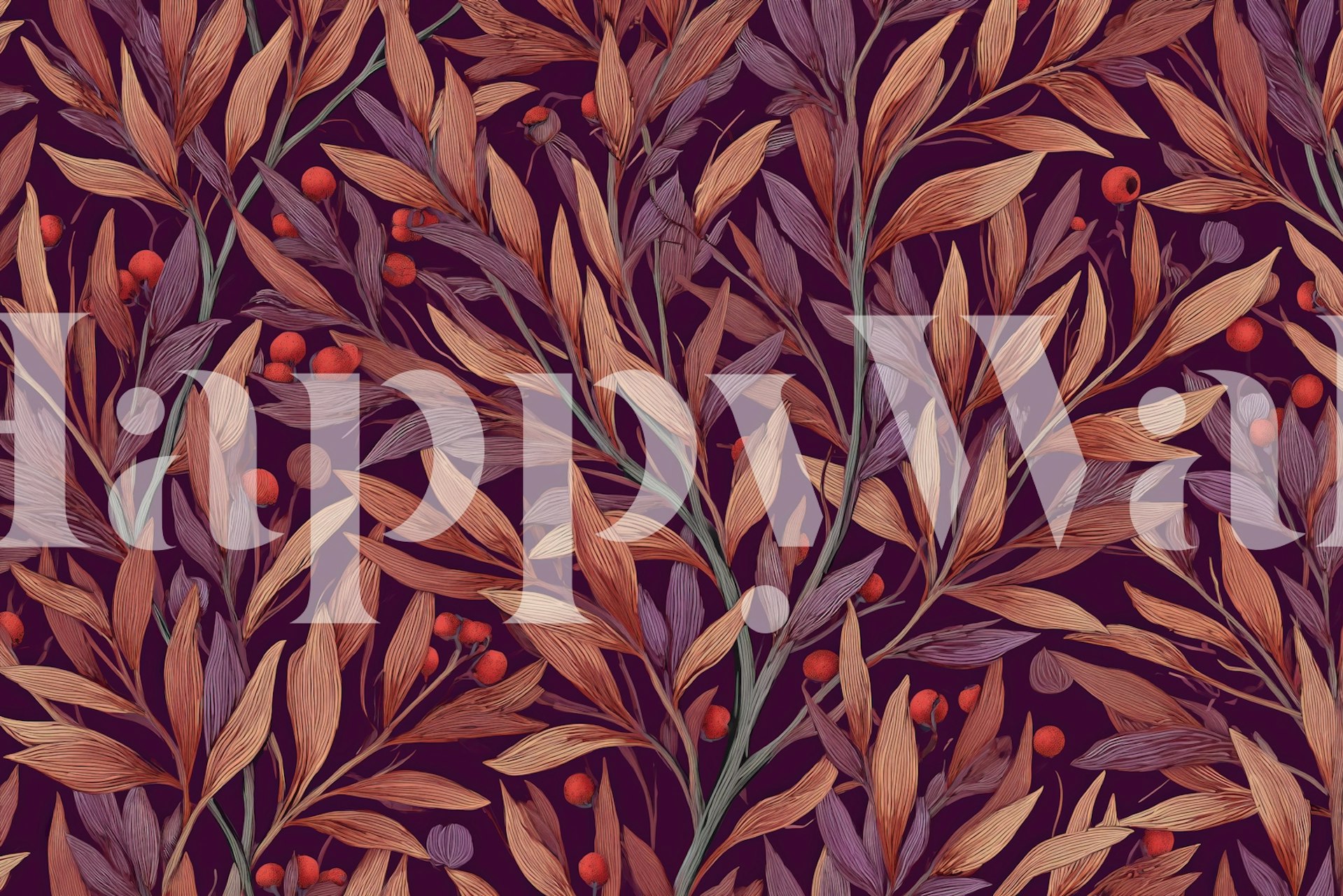 Mystical Autumn Foliage wallpaper in a room