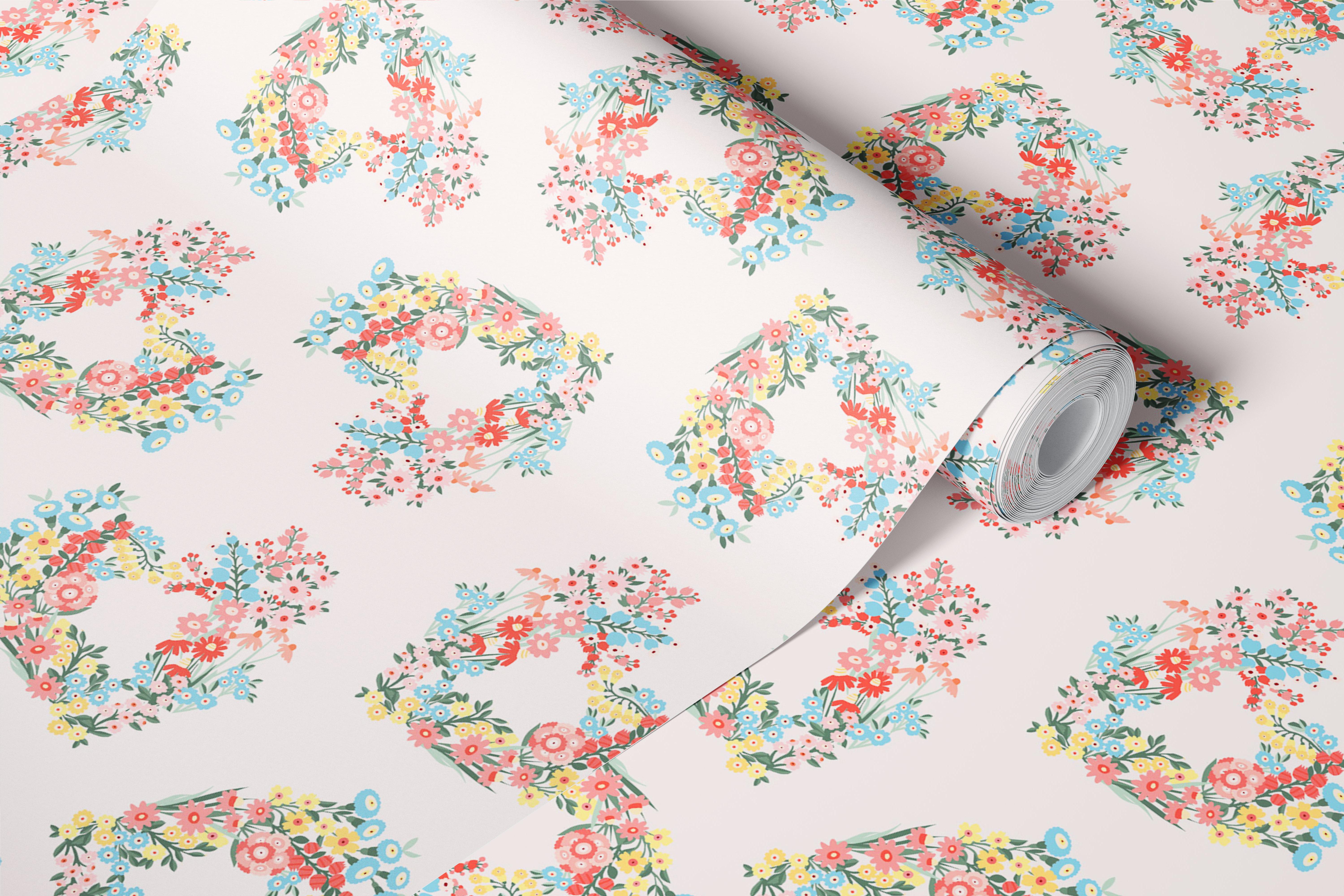 Floral wallpaper in a cozy room