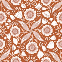 Botanical Illustration - Rust tapet