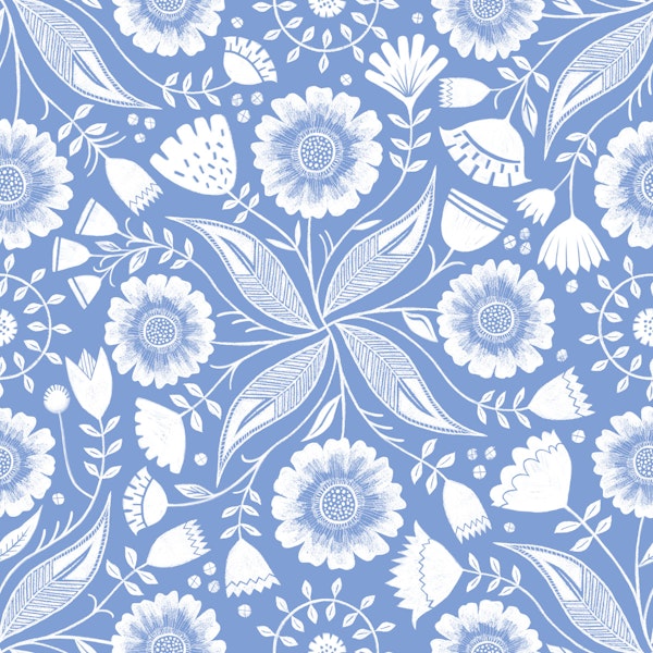 Botanical Illustration - Vista Blue