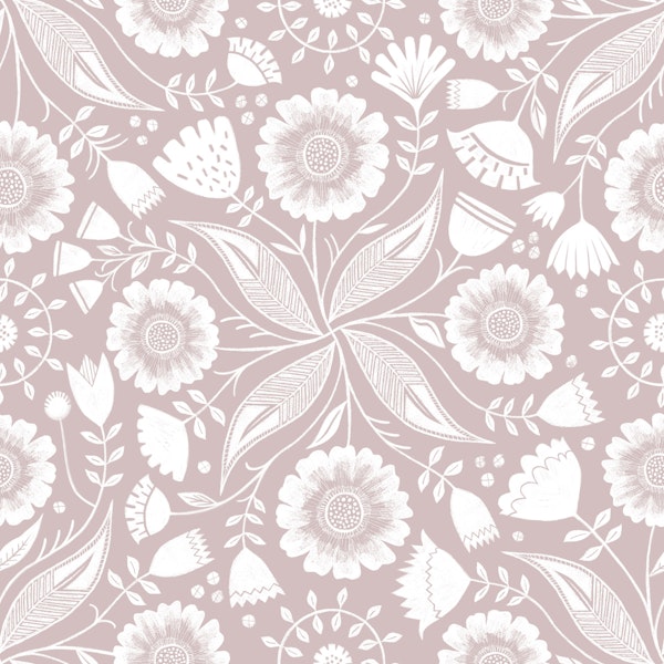 Botanical Illustration - Hushed Violet