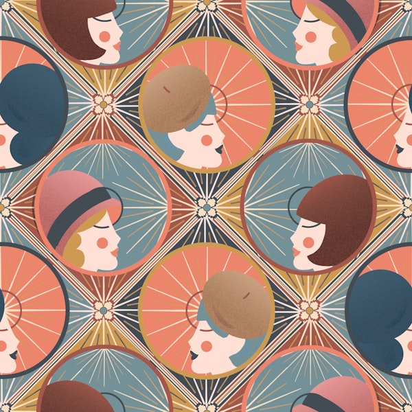 Elegant Art Deco Ladies