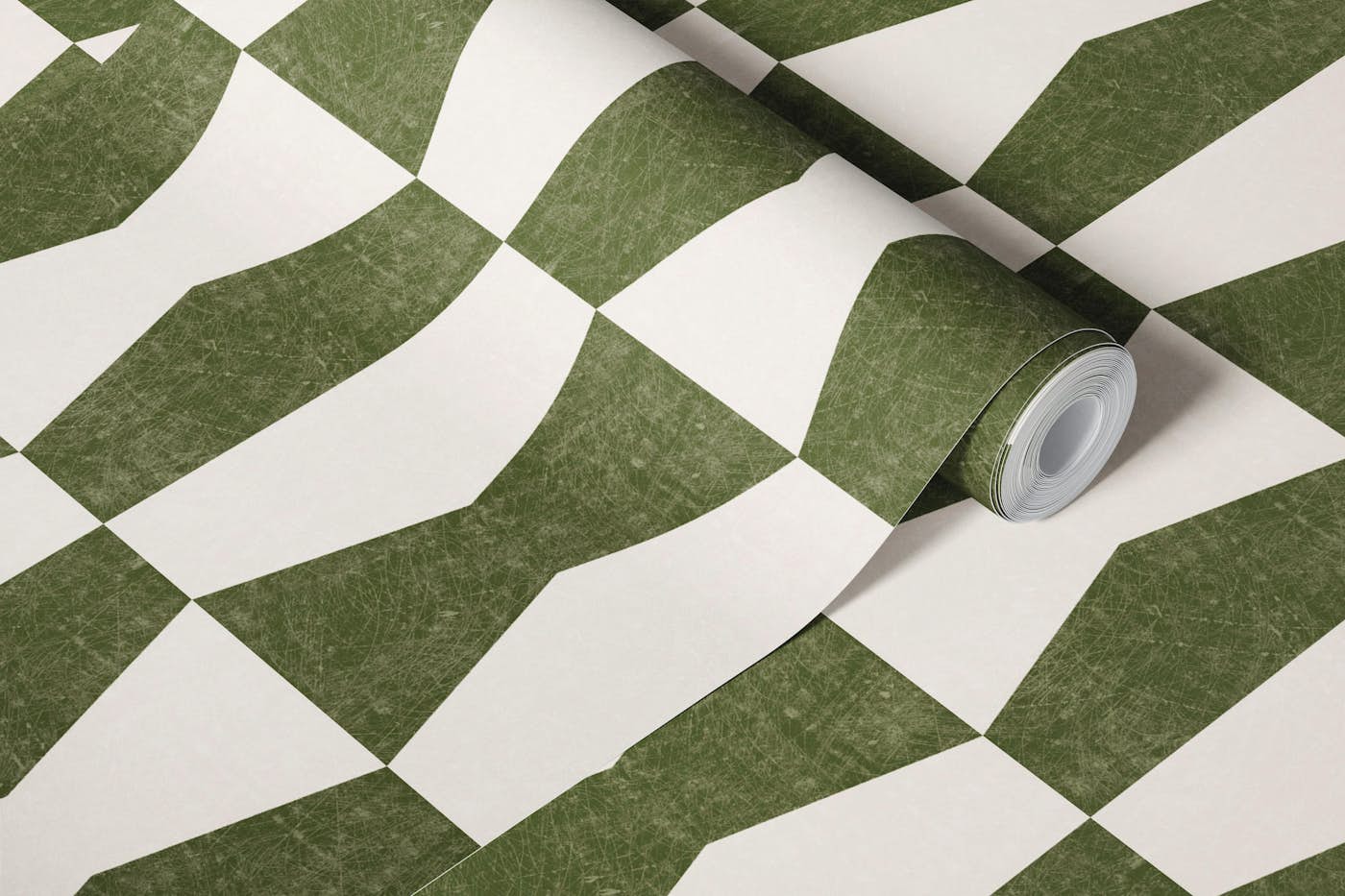 Tiye - green wallpaper roll