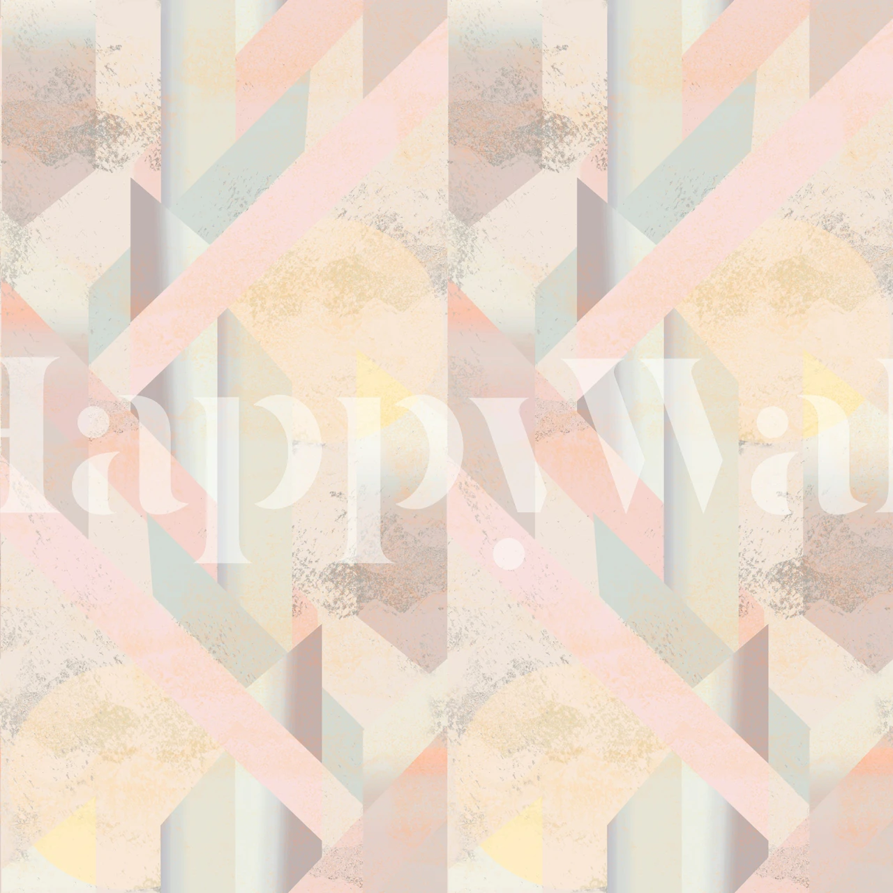 Gentle geometric sunset wallpaper in a room