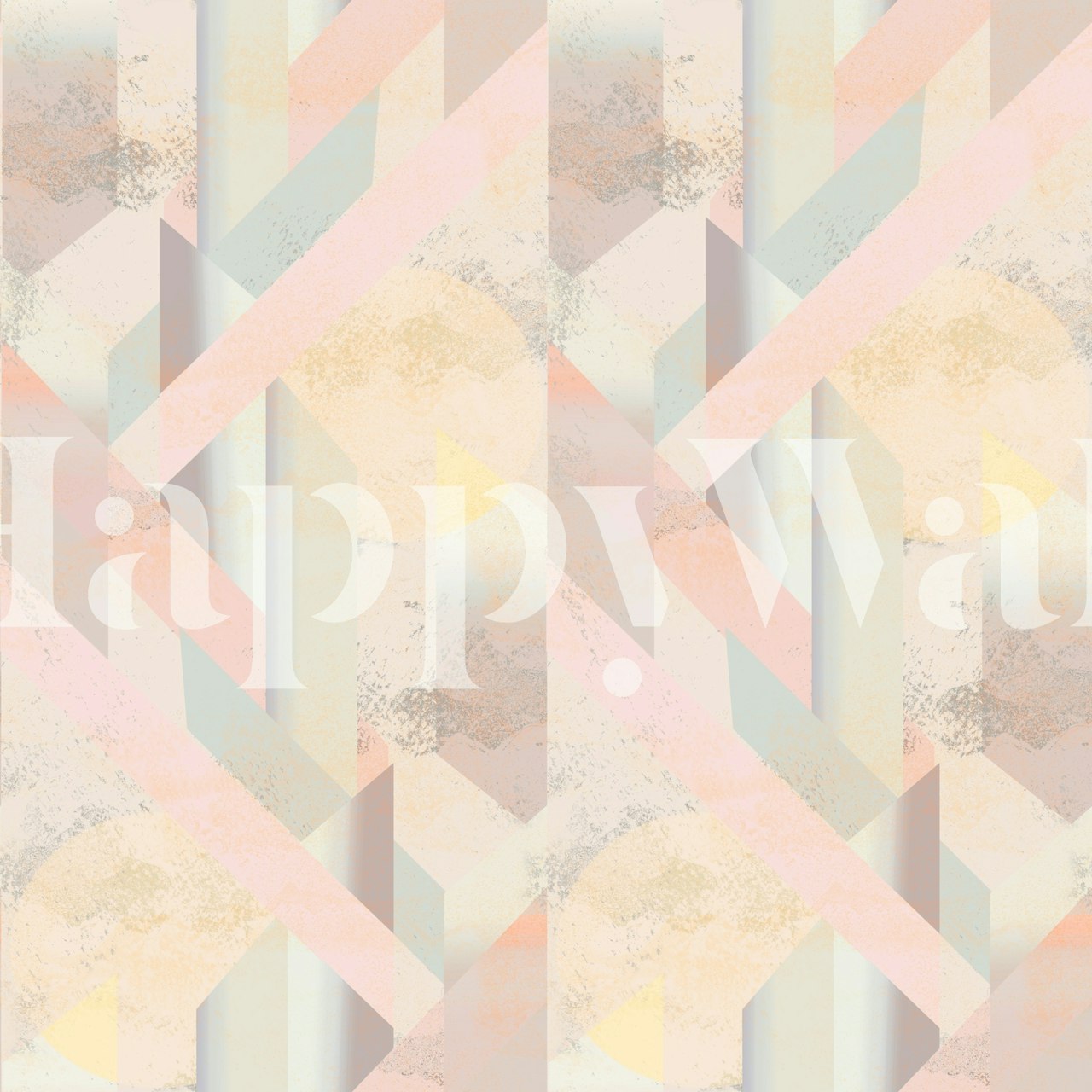 Gentle geometric sunset wallpaper in a room