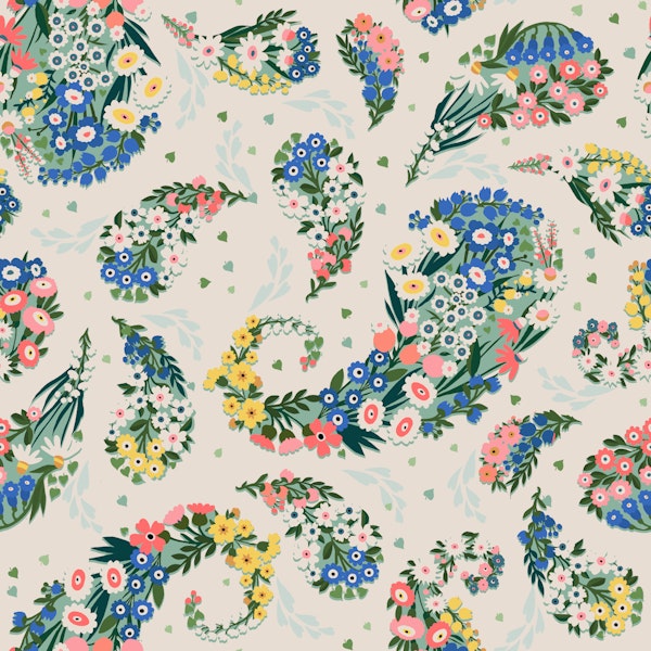 Blooming Paisley Floral