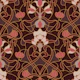 Art Nouveau stained glass burgundy