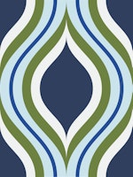 Blue green ogee pond wallpaper