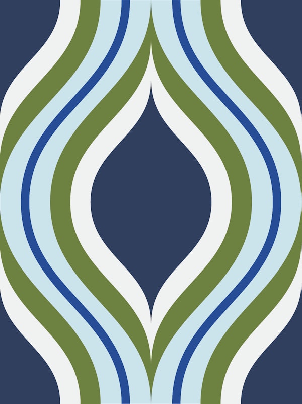 Blue green ogee pond