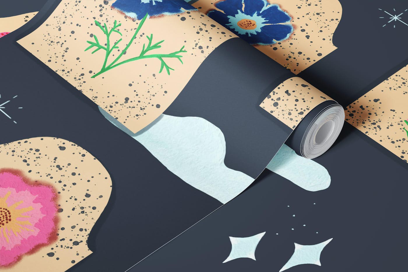CosmicFlowers wallpaper roll