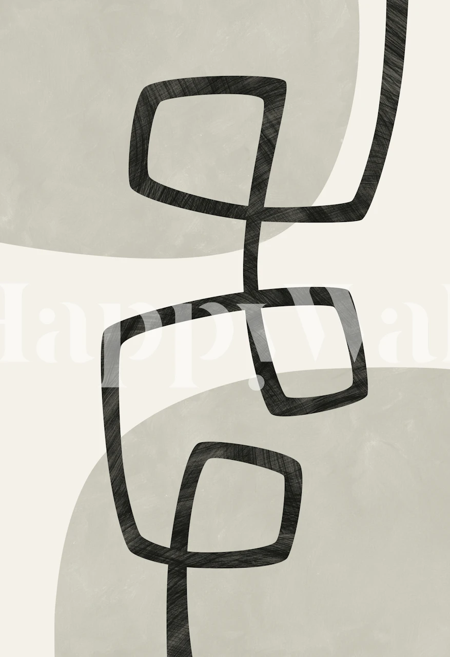 Stijlvol behangontwerp met abstracte vormen