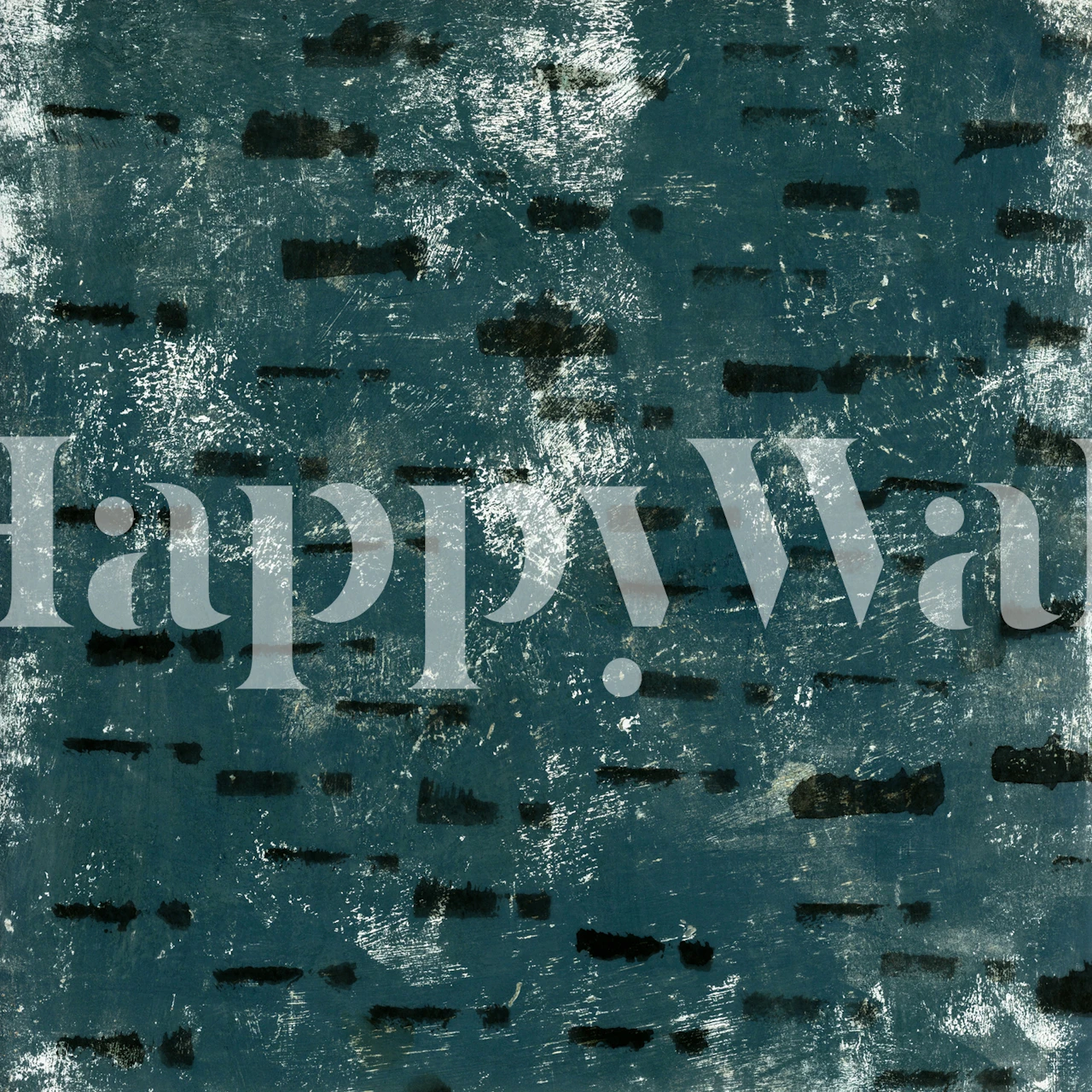 Textured surface dark green wallpaper in a room