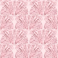 Art Deco Elegant Feather Scallops light pink wallpaper