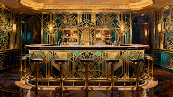 Art Deco Bar Elegance
