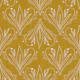 Boho Art Nouveau Folk Floral Mustard Gold