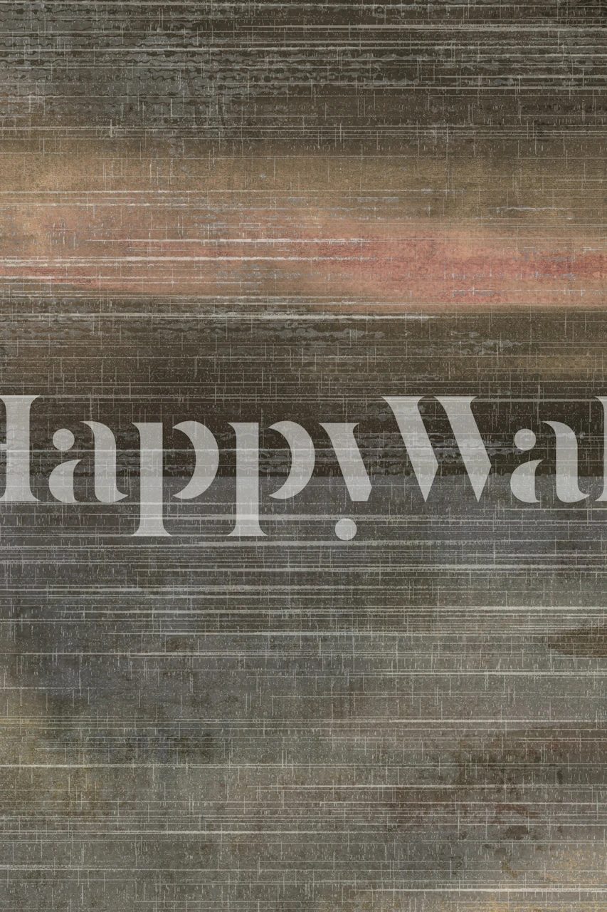 Bronze Horizon Stripes wallpaper in a room