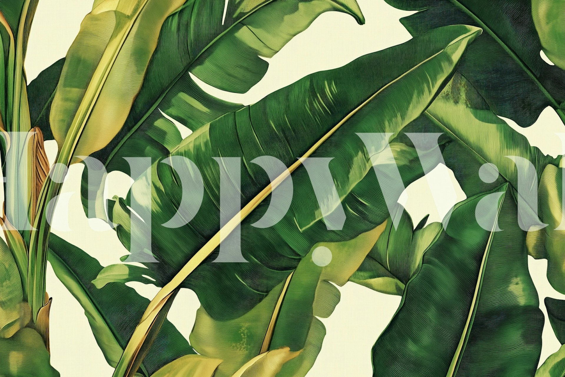 Tropical leaves wallpaper in a stylish room