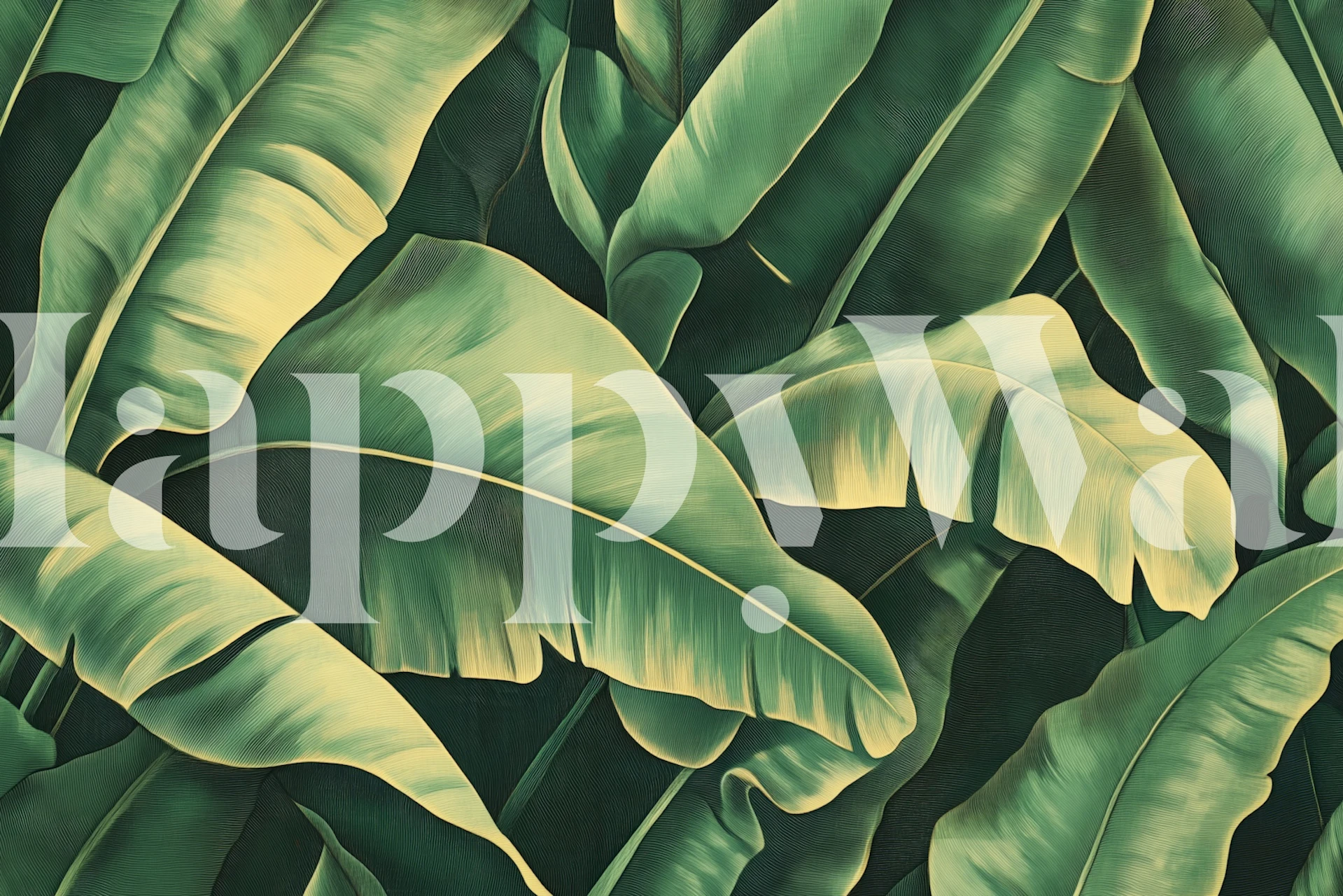 Banana Leaves Oasis wallpaper in a room