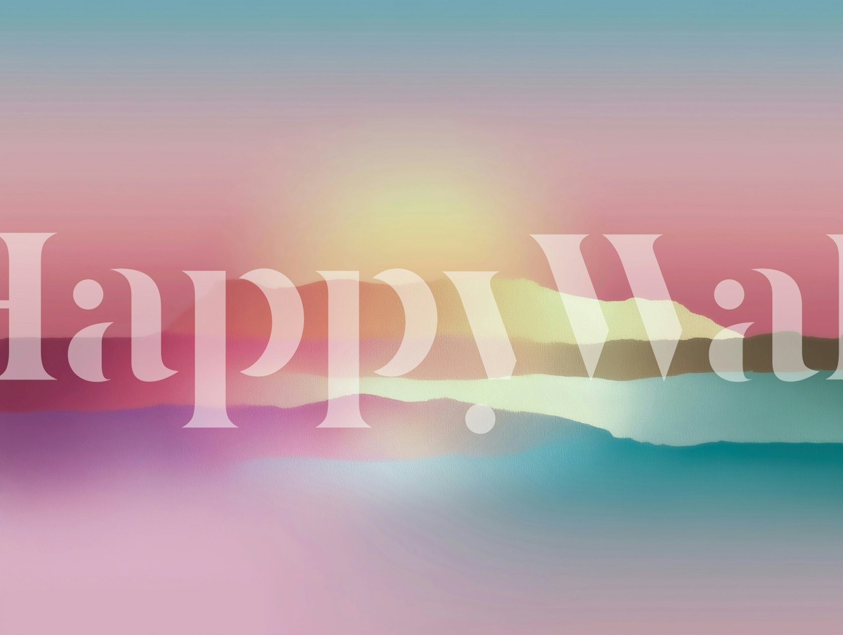 Serene Sunset Horizon wallpaper in a room